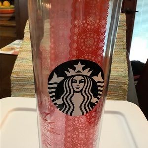 Starbucks 24 oz.red lace cup